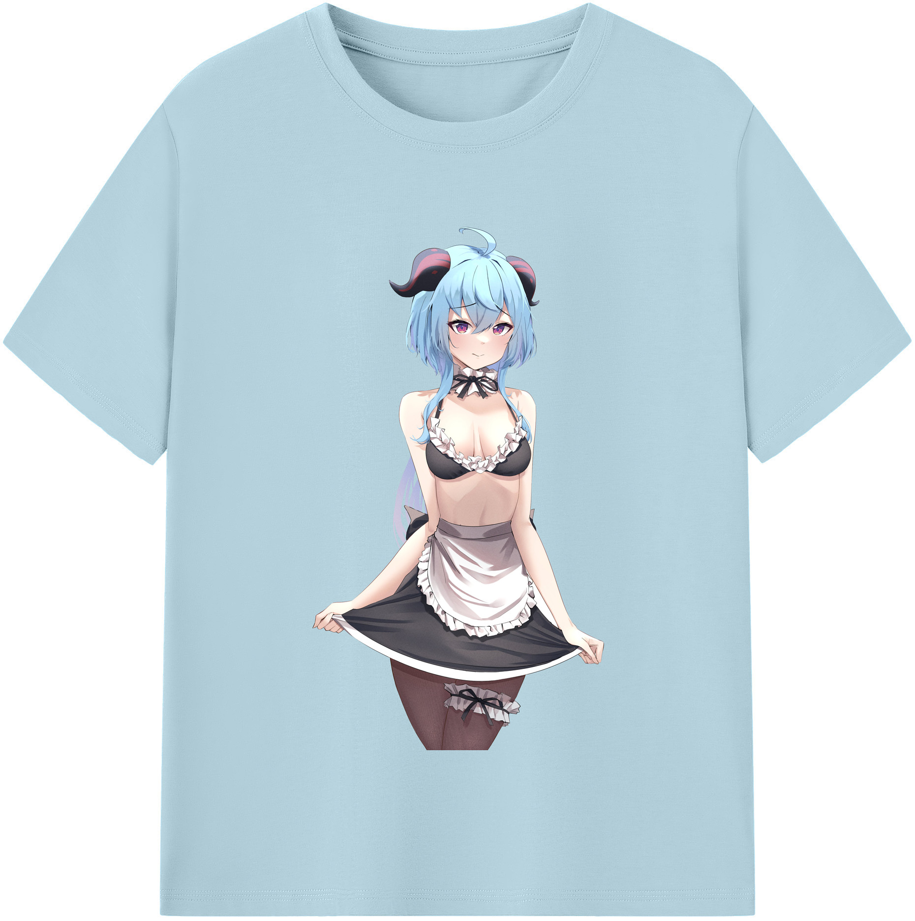 げんし神 甘雨 かんう genshin Ganyu 綿100％半袖Tシャツ（フロントプリント）
